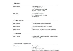 Pharmacy Student Resume Sample Resume for College Student 10 Examples In Word Pdf