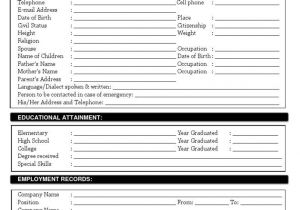 Philippine Blank Resume Biodata form Template 40 at 4 6 Template Word Bio Data