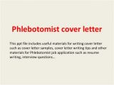 Phlebotomist Cover Letter Template Phlebotomist Cover Letter