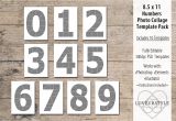 Photo Collage Number Templates 8 5×11 Number Photo Template Pack Templates Creative