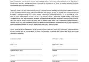 Photo Release Contract Template the Best Free Model Release form Template for Photography