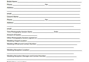 Photographer Contract Templates 14 Wedding Photography Contract Template 14 Download