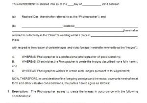 Photographer Contract Templates Photography Contract Template 20 Free Word Pdf