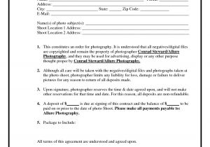 Photographer Contracts Templates Portrait Photography Contract Free Printable Documents
