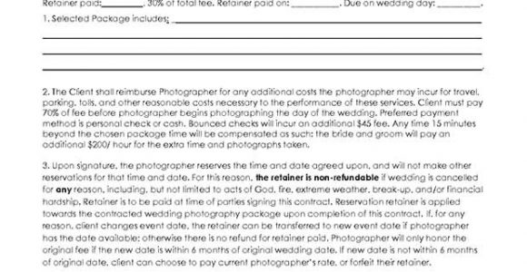 Photography Cancellation Contract Template 5 Free Wedding Photography Contract Templates