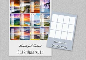 Photoshop Schedule Template 2018 Monthly Calendar Photoshop Template 5×7