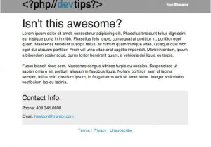 Phpmailer HTML Email Template Templated HTML Email with PHP Using PHPmailer PHP Dev