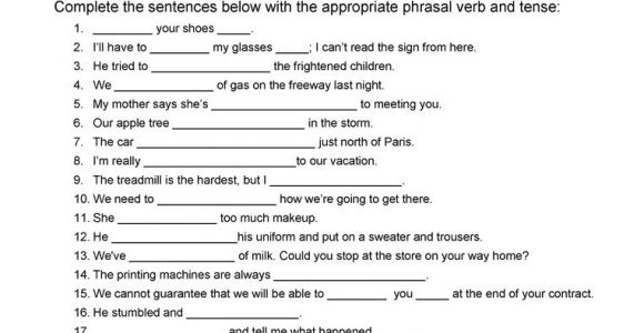 Phrasal Template Worksheet Phrasal Verbs Worksheet Grass Fedjp Worksheet