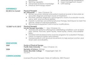 Physical therapy Resume Sample Best Physical therapist Resume Example Livecareer