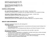 Physical therapy Student Resume Physical therapy Resume Sample Http Resumesdesign Com