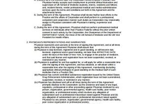 Physician assistant Employment Contract Template Sample Physician Employment Agreement 7 Documents In
