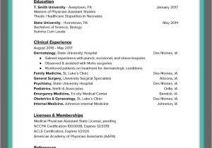 Physician assistant Student Resume How to Create A Killer Resume as A Near or New Grad Be A
