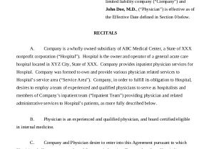 Physician Employment Contract Template Employment Contract Template 21 Sample Word Apple