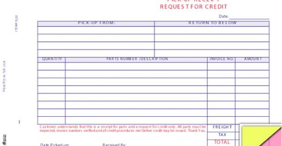 Pick Up Receipt Template Auto Parts Pick Up Receipt form Buy now Estampe