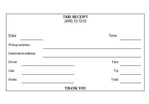 Pick Up Receipt Template Taxi Receipt Template 9 Free Sample Example format