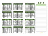 Picture Calendar Template 2015 2015 Calendar Blank Printable Calendar Template In Pdf