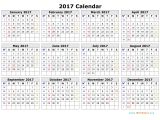 Picture Calendar Template 2017 2017 Calendar Template Monthly Calendar 2017