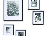 Picture Hanging Template Kit Gallery Perfect 5 Piece Black Wood Photo Frame Wall