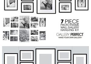 Picture Hanging Template Kit Gallery Perfect 7 Piece Black Photo Frame Wall Gallery Kit