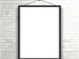Picture Hanging Templates Blank Picture Frame Hanging On A Brick Wall Vector Free