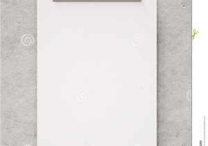 Picture Hanging Templates Mock Up Blank White Hanging Poster On Concrete Wall