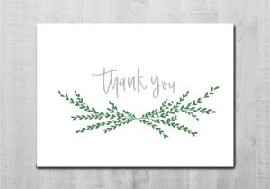 Picture Of Thank You Card Thank You Card Leafy Wreath Simple Thank You Card Floral