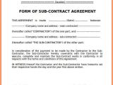 Piece Work Contract Template 9 Construction Subcontractor Agreement Template