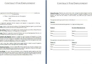 Piece Work Contract Template Employment Contract Template Free Contract Templates