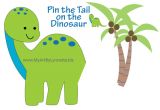 Pin the Tail On the Dinosaur Template Dino Mite Dinosaur Birthday Invitaitons Birthday Party Ideas