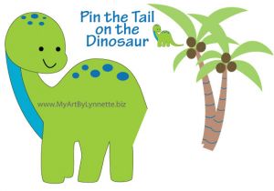 Pin the Tail On the Dinosaur Template Dino Mite Dinosaur Birthday Invitaitons Birthday Party Ideas