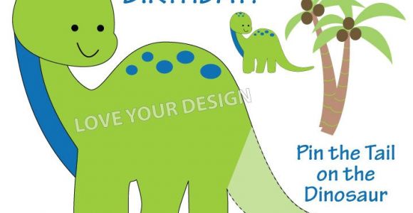 Pin the Tail On the Dinosaur Template Dinosaur Pin the Tail On the Dinosaur Birthday Game You