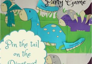 Pin the Tail On the Dinosaur Template Pin the Tail On the Dinosaur Party Game Diy Instant