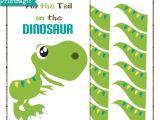 Pin the Tail On the Dinosaur Template Pin the Tail On the Dinosaur Printable Party Game by