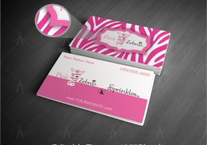 Pink Zebra Business Card Template Free Pink Zebra Business Card Photoshop Template the Graphic Geek