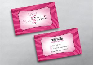 Pink Zebra Business Card Template Free Pink Zebra Business Cards Free Shipping