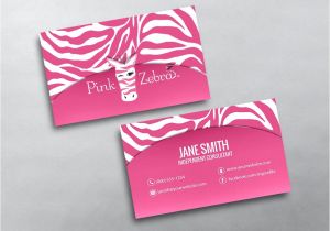 Pink Zebra Business Card Template Free Pink Zebra Business Cards Free Shipping