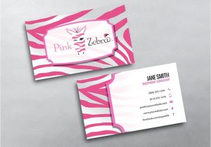 Pink Zebra Business Card Template Free Pink Zebra Business Cards Free Shipping