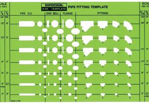 Pipe Fitting Templates Rapidesign R 49 Pipe Fitting Flange Drafting Template