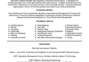 Pipefitter foreman Resume Samples Resume Templates Resume and Templates On Pinterest