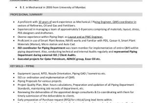 Piping Engineer Resume Amol Sawant Piping Engineer with 10 Years Experience Docx