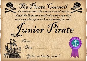 Pirate Certificate Template Junior Pirate Certificate Rooftop Post Printables