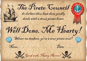 Pirate Certificate Template Pirate Certificate Well Done Rooftop Post Printables