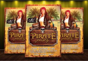 Pirate Flyer Template Free Pirate Costume Party Flyer Template by Matteogianfreda94