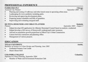 Planning Engineer Resume Word format Urban Planner Resume Resumecompanion Com Architecture