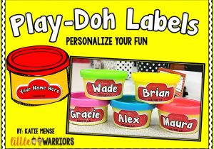 Playdough Templates Personalized Editable Play Doh Labels Freebie Little
