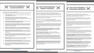 Player Coach Contract Template Free Baseball Coaching Resources Spiders Elite