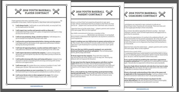 Player Coach Contract Template Free Baseball Coaching Resources Spiders Elite