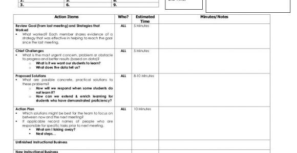 Plc Meeting Agenda Template Plc Agenda Template Instructional Coaching Pinterest