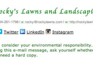 Please Consider the Environment before Printing This Email Template Get A Free Landscaper Email Signature Professional