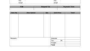 Po Template for Word Purchase order Template
